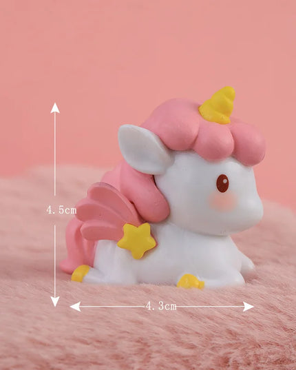 Pink Star Unicorn Figurine, Bulk Ready