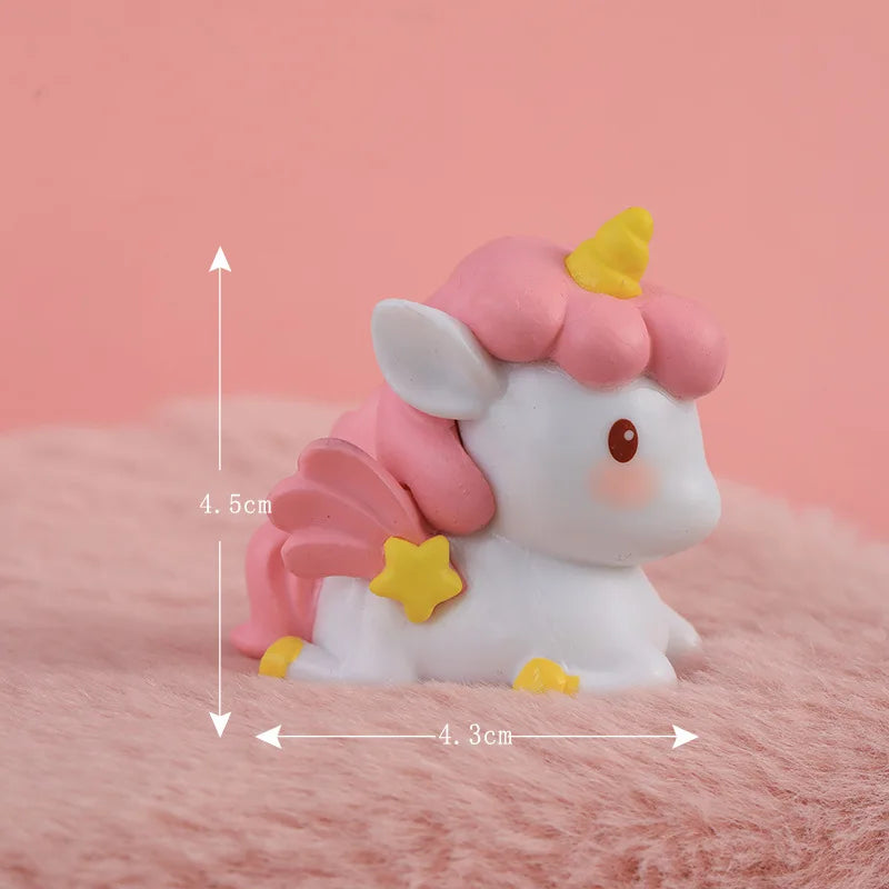 Pink Star Unicorn Figurine, Bulk Ready