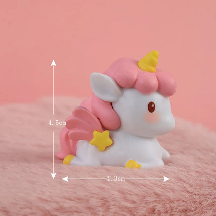 Pink Star Unicorn Figurine, Bulk Ready