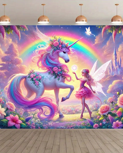 Fairy Unicorn Tapestry for Girls