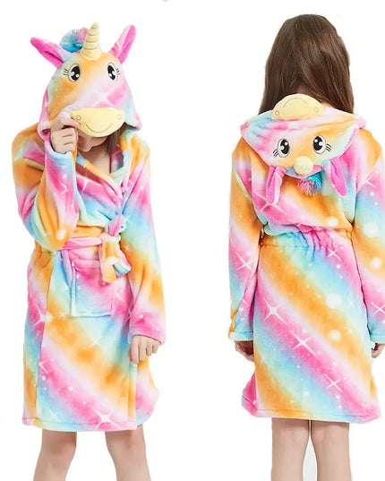 Sunset Stripe Warm Unicorn Robe