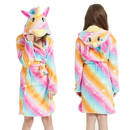 Sunset Stripe Warm Unicorn Robe