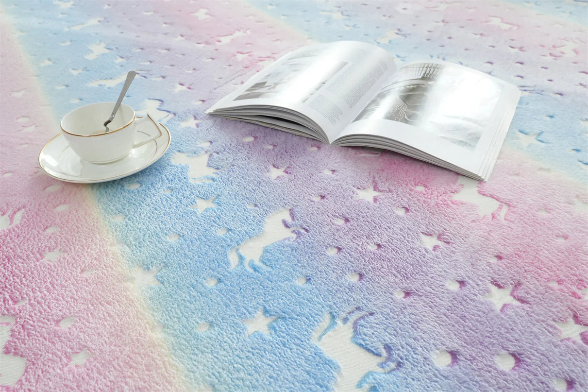 Starry Glow Unicorn Rug
