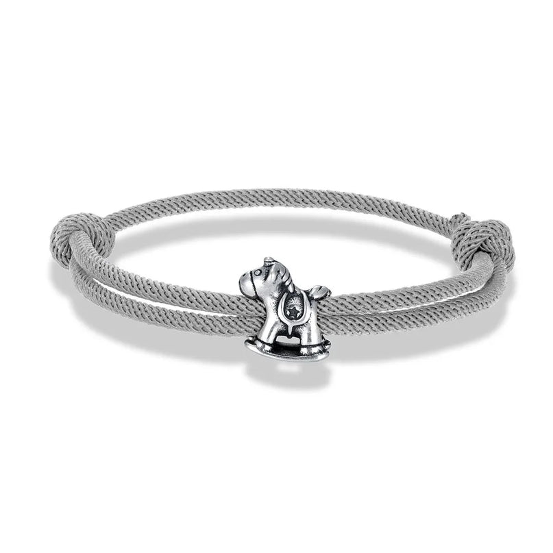 Gray Unicorn Bracelet for Teens