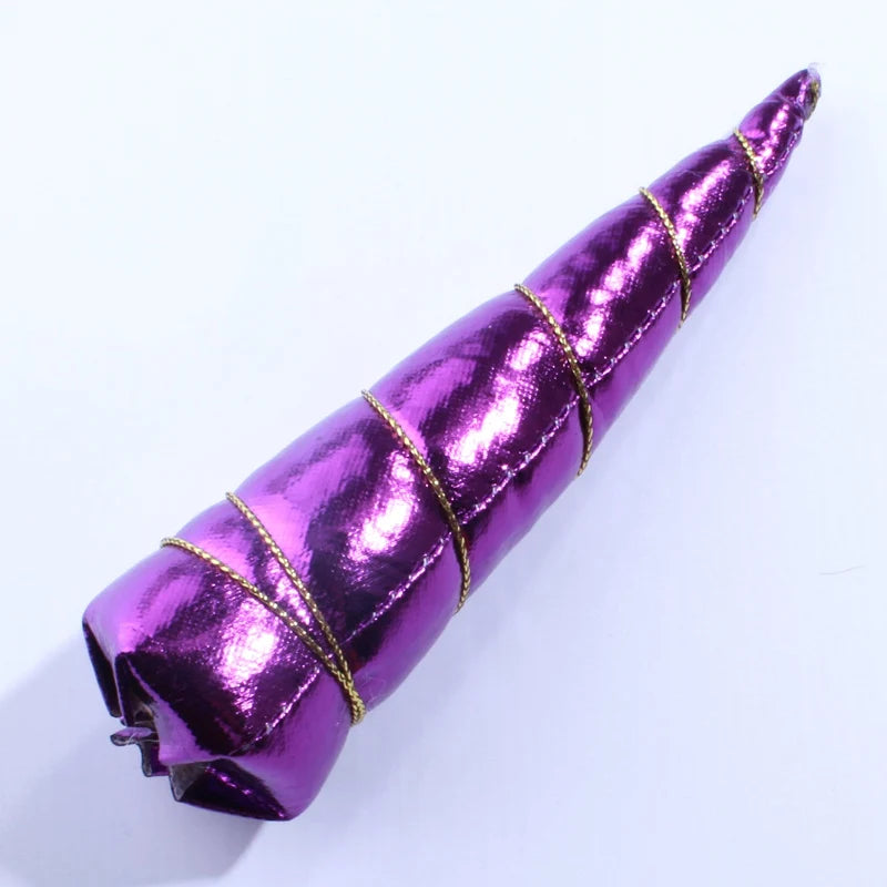 10PCS Purple Metallic Unicorn Horns