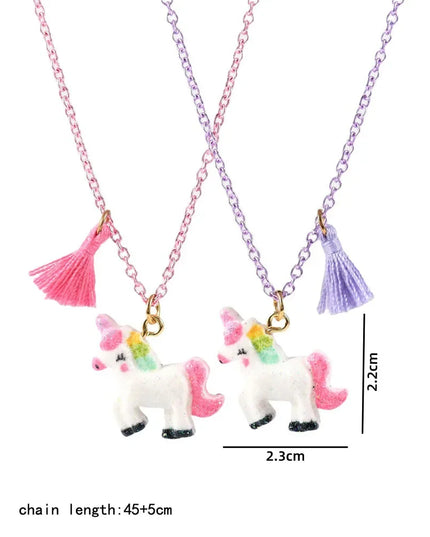 BFF Unicorn Friendship Necklace Set