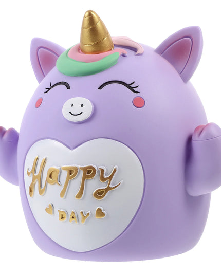Lavender Unicorn Piggy Bank