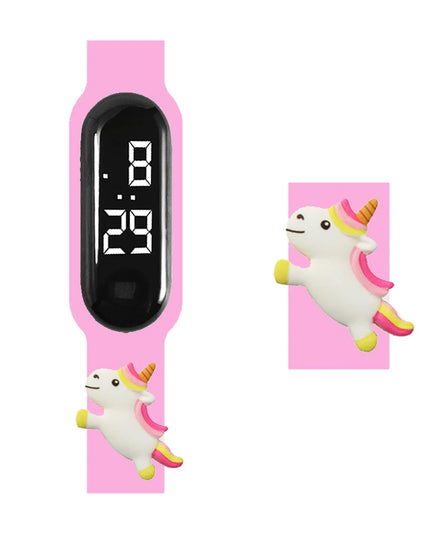 Baby Pink Running Unicorn Watch