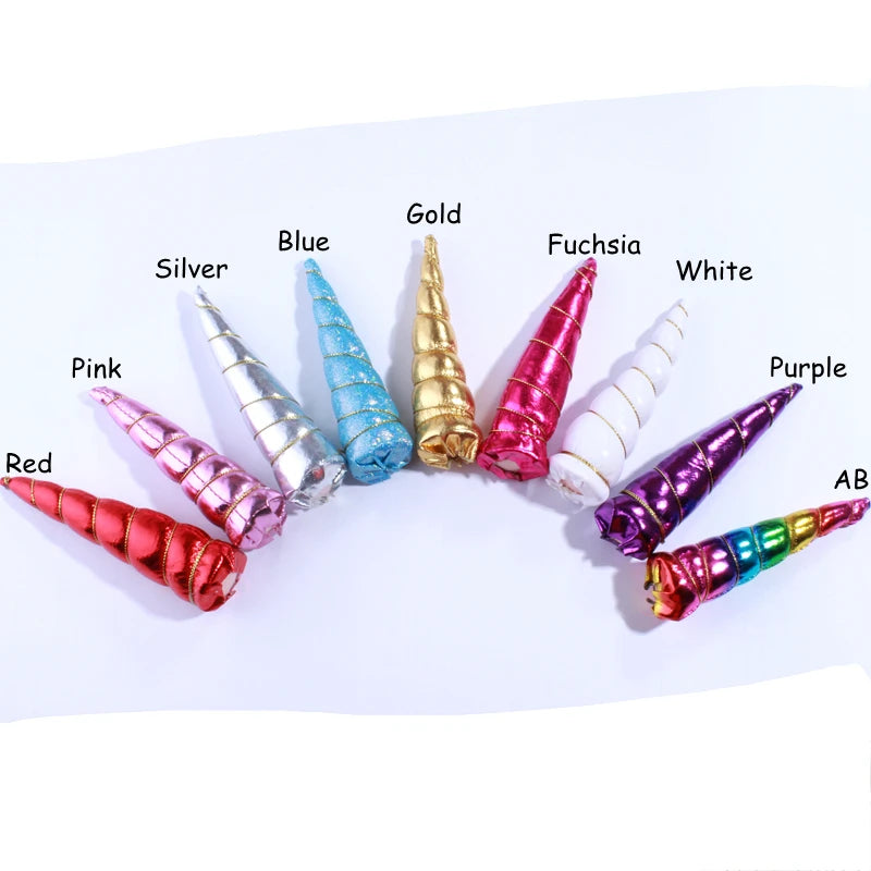 10PCS Rainbow Mix Unicorn Horns