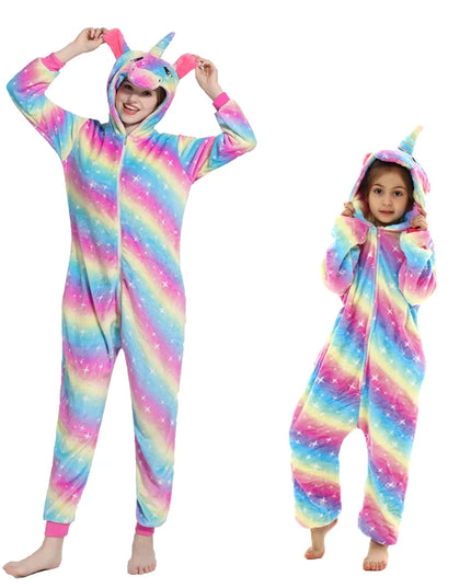 Striped Rainbow Unicorn Onesie