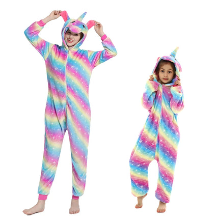 Striped Rainbow Unicorn Onesie