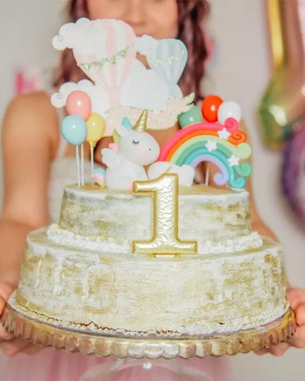 Rainbow Balloon Unicorn Cake Topper