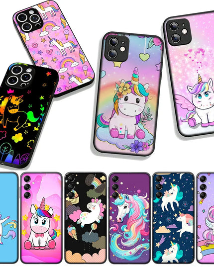 Purple Portrait Unicorn Teal Mane Case