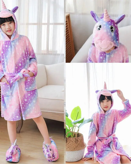 Galaxy Star Unicorn Winter Robe