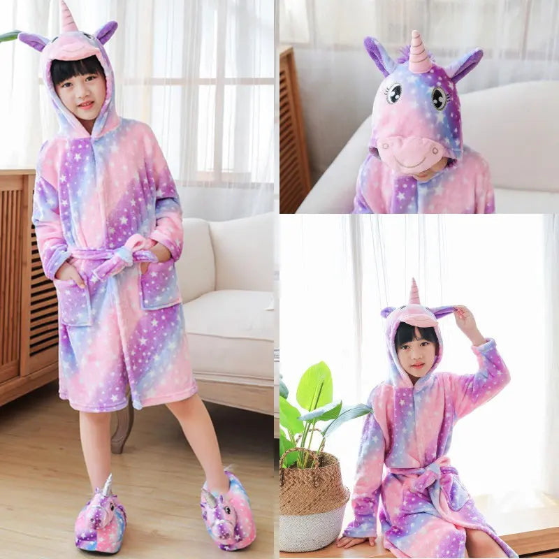 Galaxy Star Unicorn Winter Robe