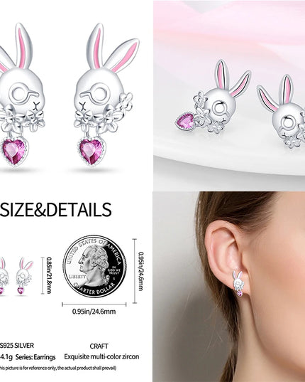 Kawaii White Unicorn Earrings