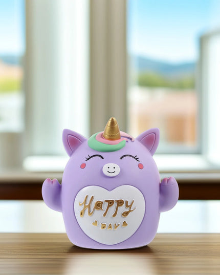 Lavender Unicorn Piggy Bank