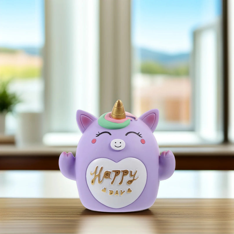 Lavender Unicorn Piggy Bank