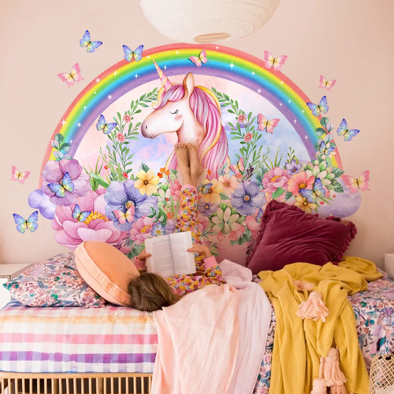 Large Unicorn Wall Sticker for Girls