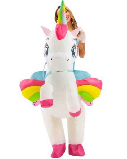 Ride a Rainbow Unicorn Rider Costume