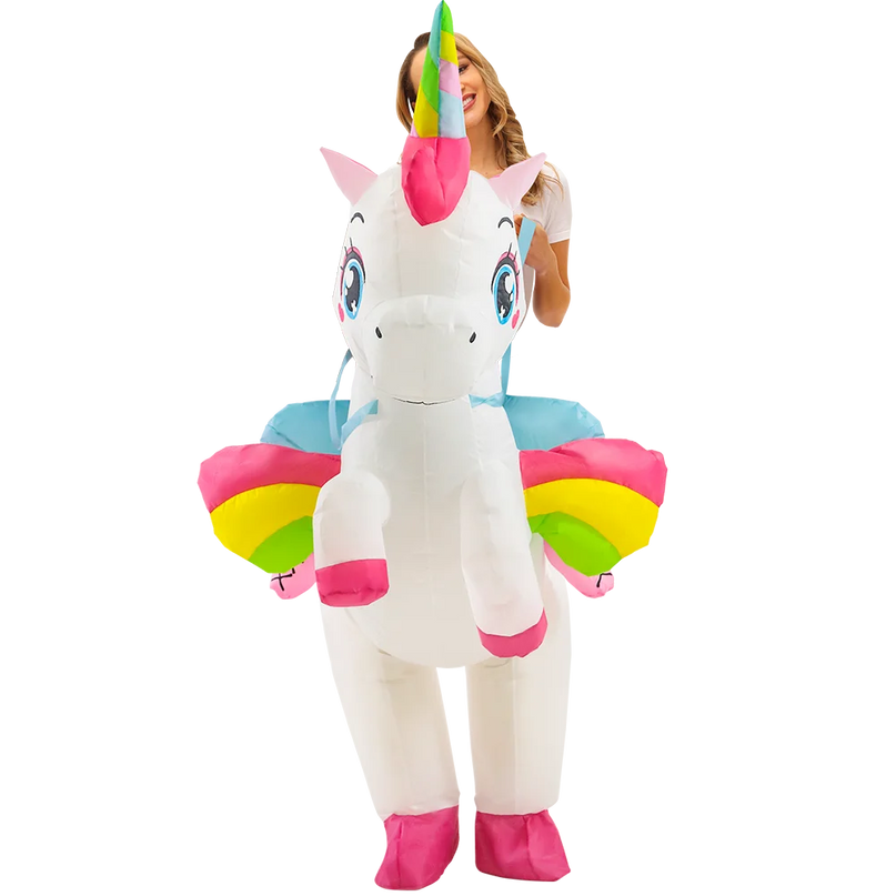 Ride a Rainbow Unicorn Rider Costume