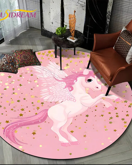 Winged Anime Unicorn Rug