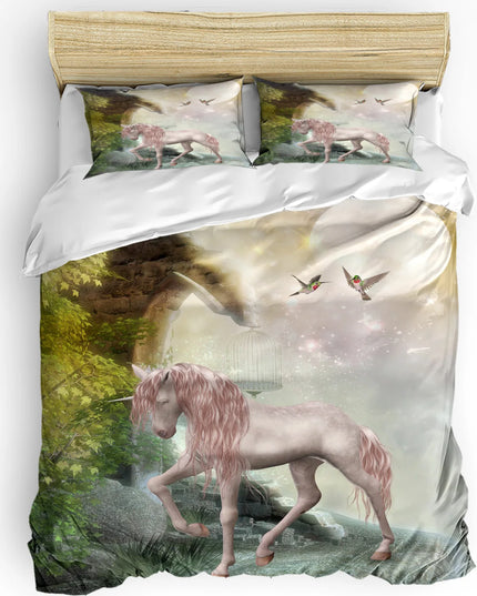 3D Enchanted Forest Unicorn Bedding