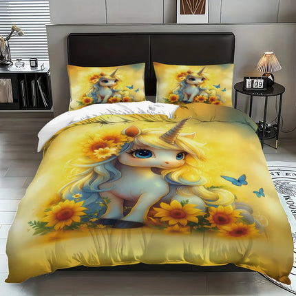 Sunflower Garden Unicorn Bedding