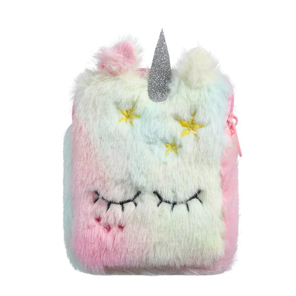 Pastel Plush Unicorn Purse Bag