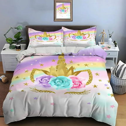 Gold Crown Unicorn Bedding