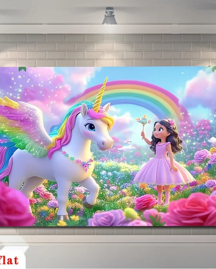 Princess Unicorn Garden Tapestry