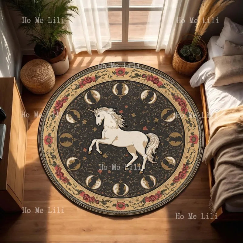 Celestial Moon Unicorn Rug