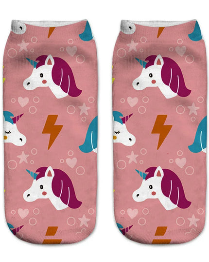 Lightning Bolt Unicorn Socks
