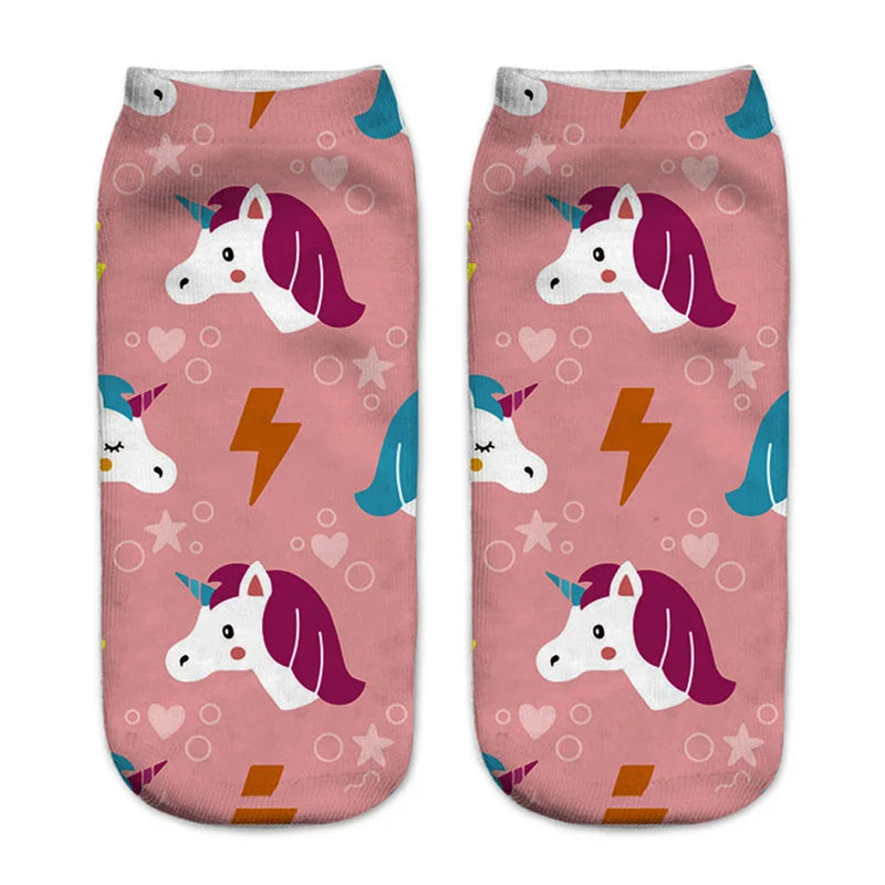 Lightning Bolt Unicorn Socks