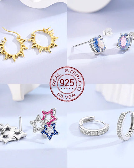 Rhinestone Unicorn Stud Earrings