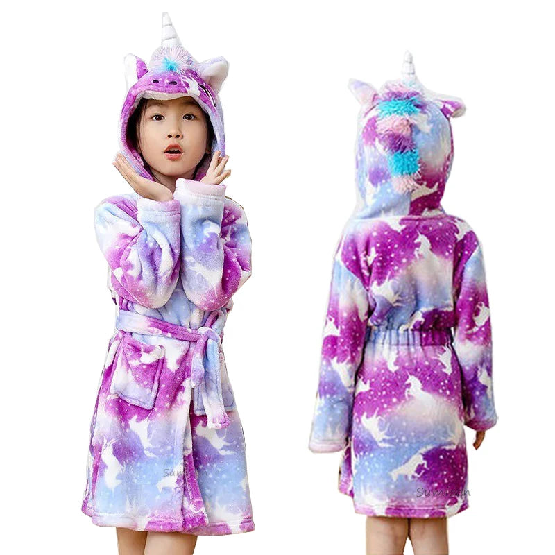 Purple Galaxy Unicorn Princess Robe