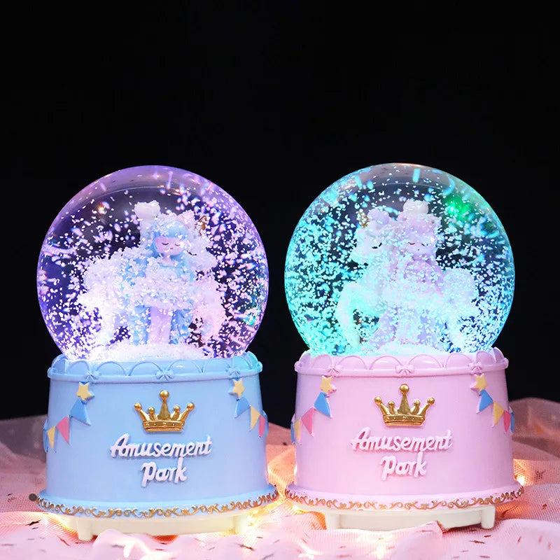 Magical Snow Globe with Unicorn