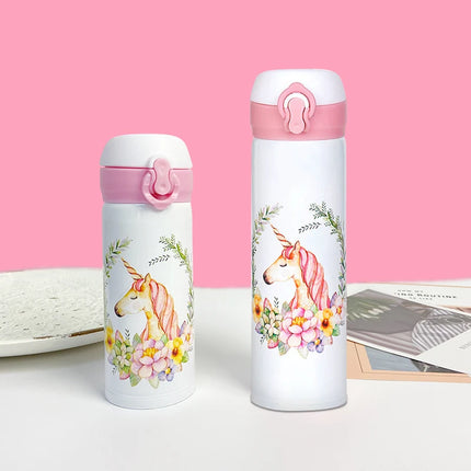 Floral Unicorn Water Bottle