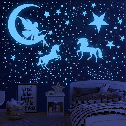 Glow Unicorn Wall Sticker Set