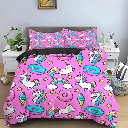 Donut Lover Unicorn Bedding