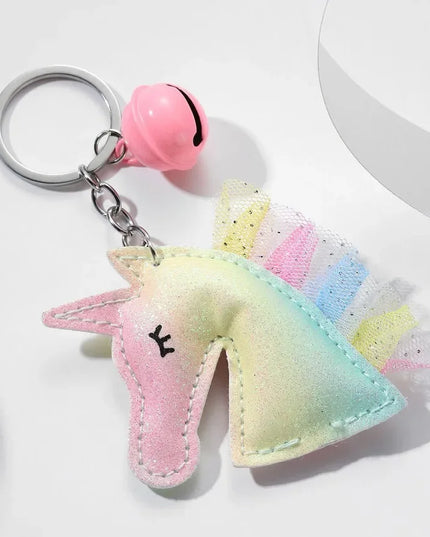 Sparkly Rainbow Unicorn Keychain