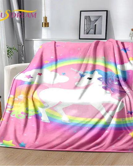 Magical Rainbow Unicorn Blanket