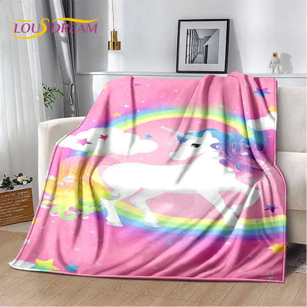 Magical Rainbow Unicorn Blanket