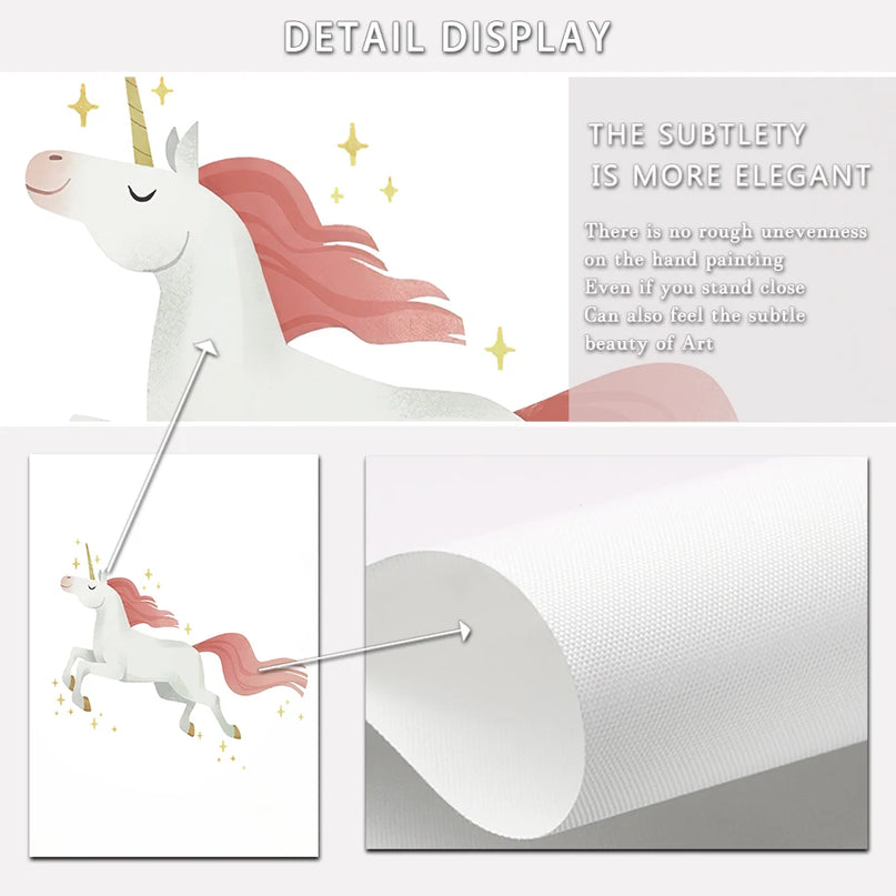 Prancing Unicorn Wall Art for Kids