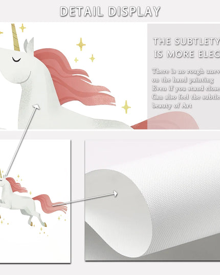 Rainbow Unicorn Watercolor Wall Art