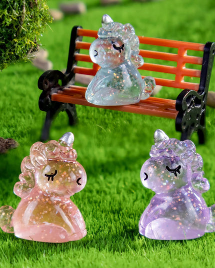 Glitter Resin Unicorn Figurines