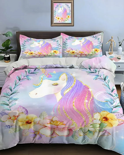 Garden Floral Unicorn Bedding