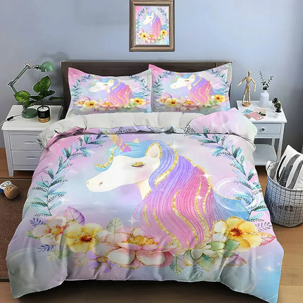 Garden Floral Unicorn Bedding