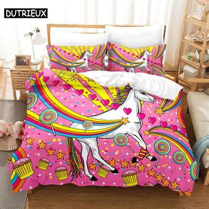 Retro Pop Art Unicorn Bedding