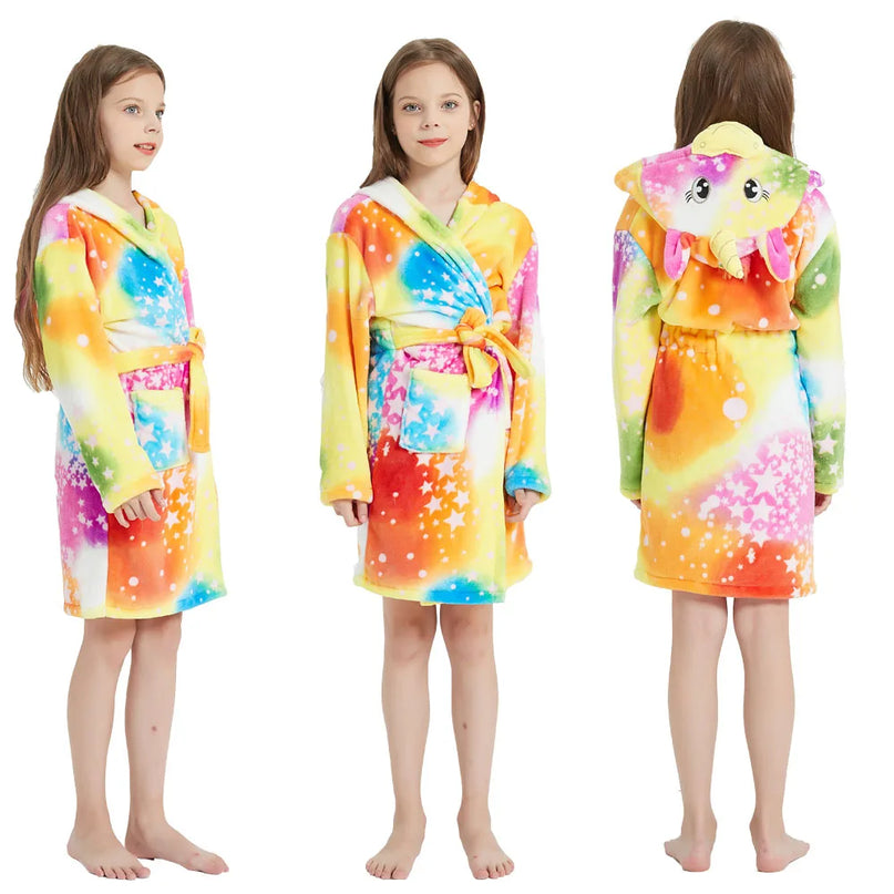 Warm Galaxy Unicorn Wrap Robe